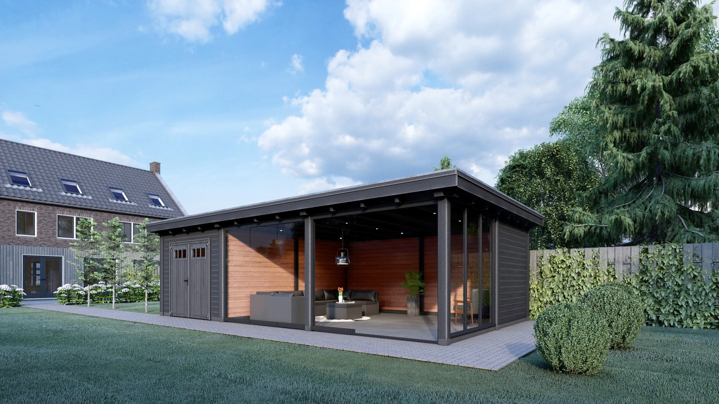 Trendhout Douglas Overkapping Toscane 785 x 545 cm - Afbeelding 4